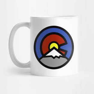 Denver Colorado - Colorado Flag Logo Design Mug